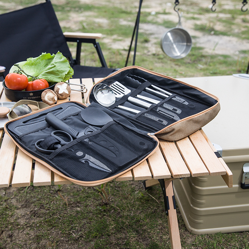 Conjunto de Utensílios de Cozi - Camping Cooking Organizer avaliação e preço
