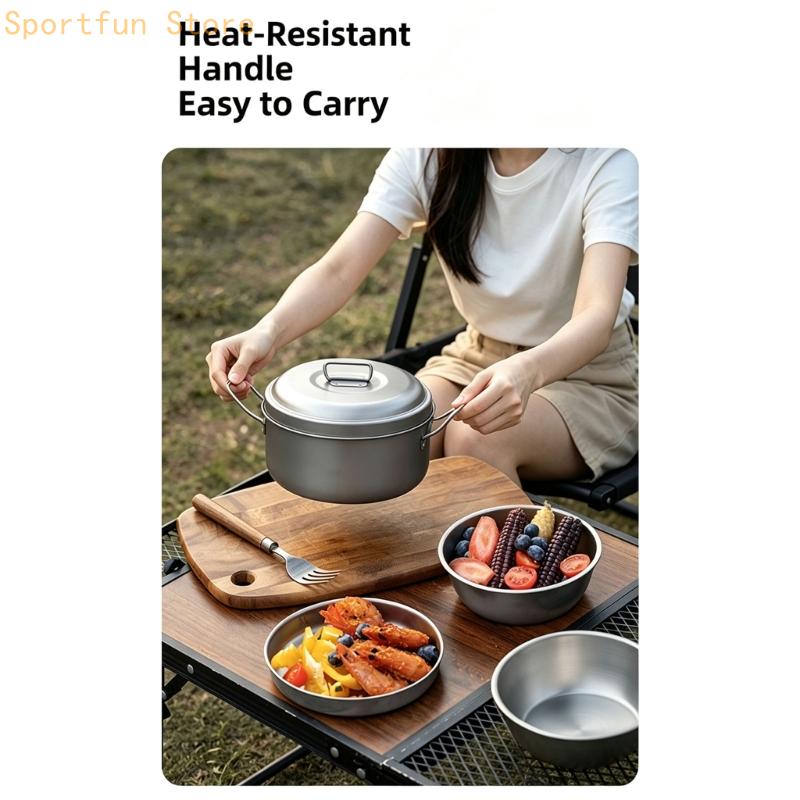 Grupo panelas para refeições a - Camping Cooking Dining Set avaliação e preço
