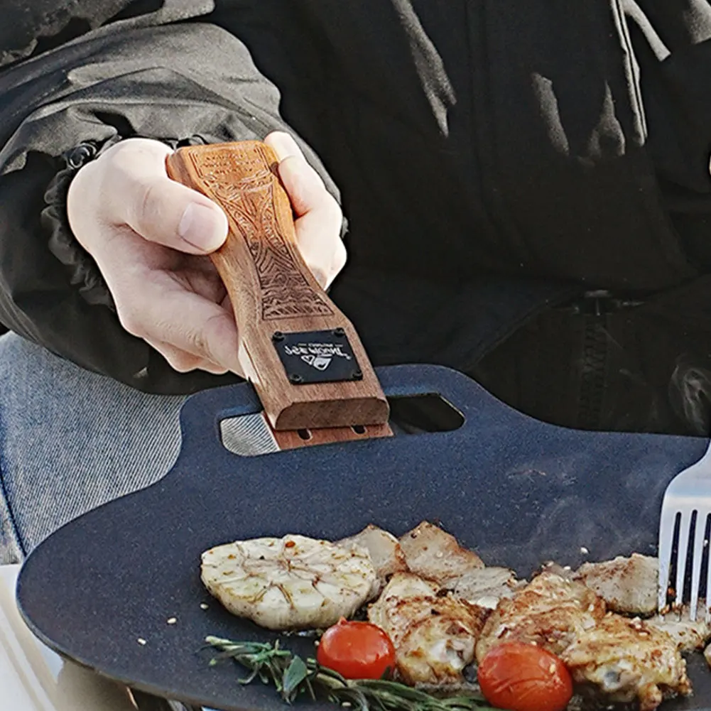 Chapa de Churrasco de Madeira  - Camping Hiking Cooking avaliação e preço