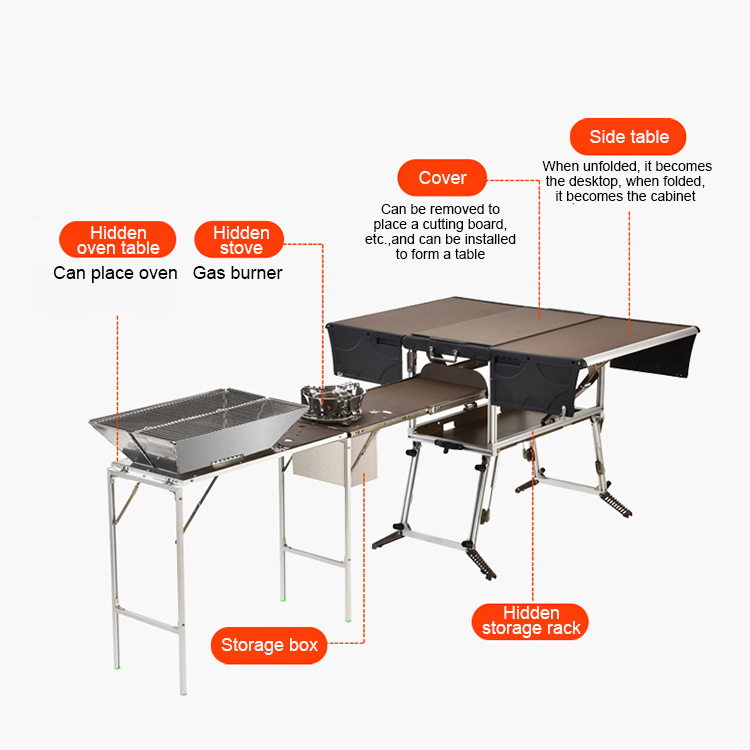 Cozinha Móvel Portátil para Ca - Quality Camping Cooking Set avaliação e preço